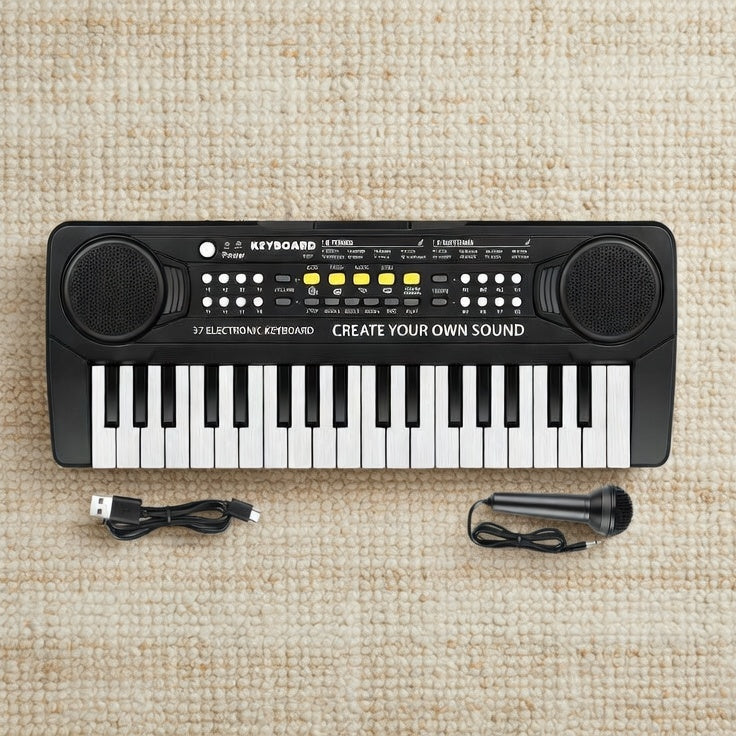 Playtime Piano - 37-Key Kids Keyboard Toy with Microphone
