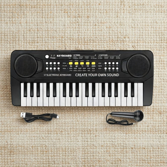 Playtime Piano - 37-Key Kids Keyboard Toy with Microphone