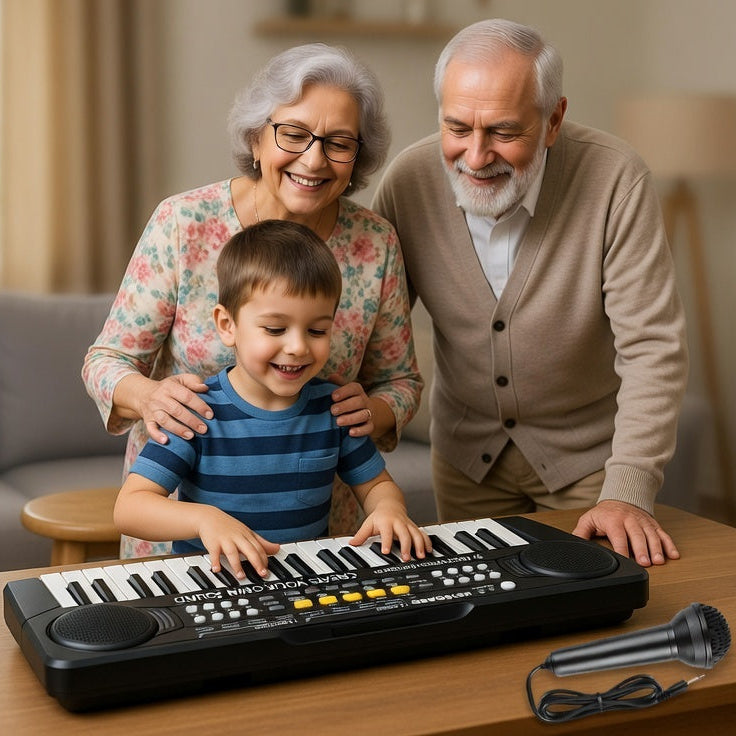 Playtime Piano - 37-Key Kids Keyboard Toy with Microphone