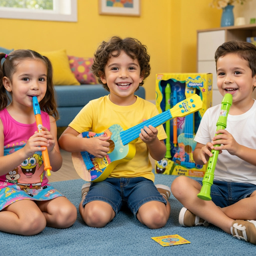 SpongeBob Musical Starter Set for Kids (Ukulele, Flute + Recorder)