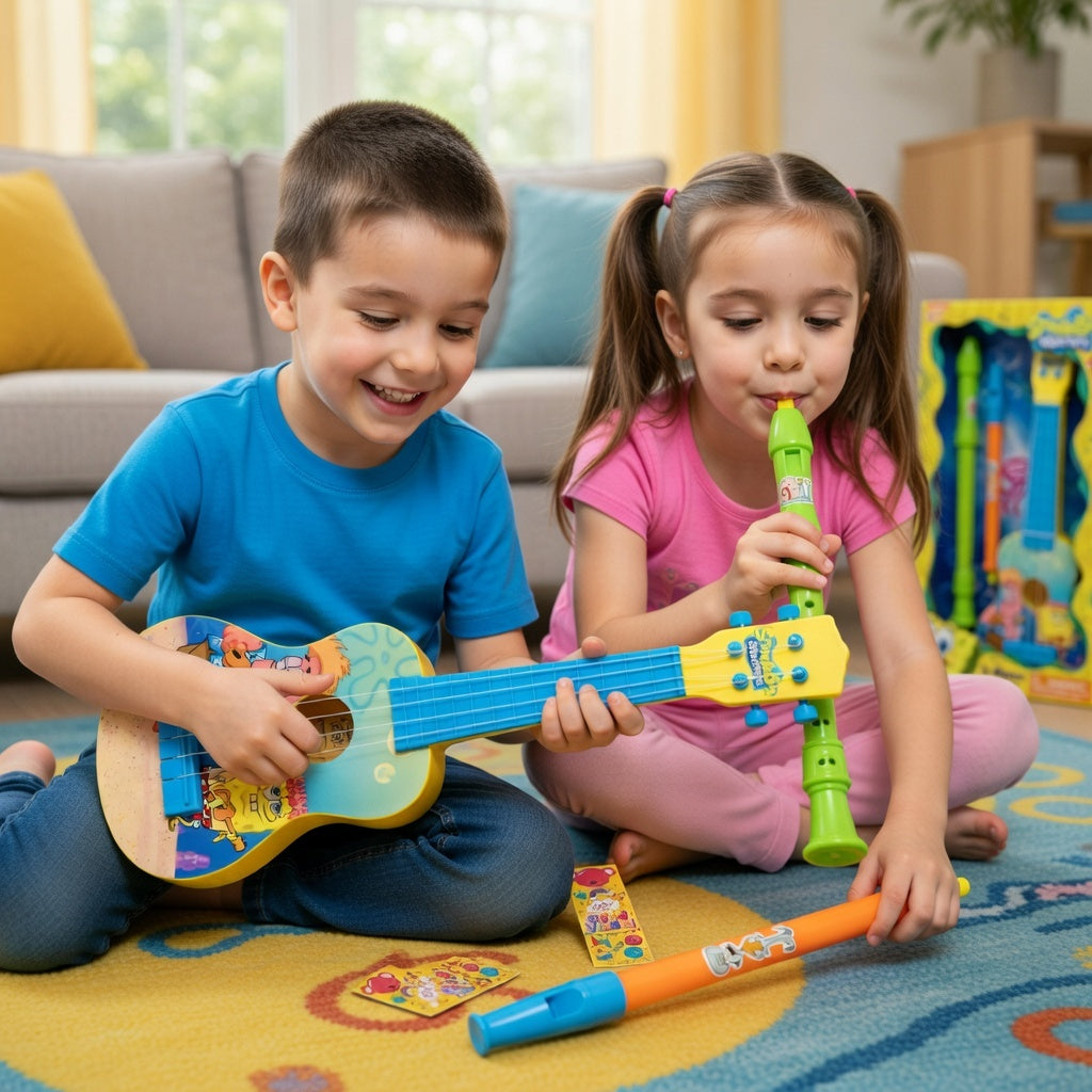 SpongeBob Musical Starter Set for Kids (Ukulele, Flute + Recorder)