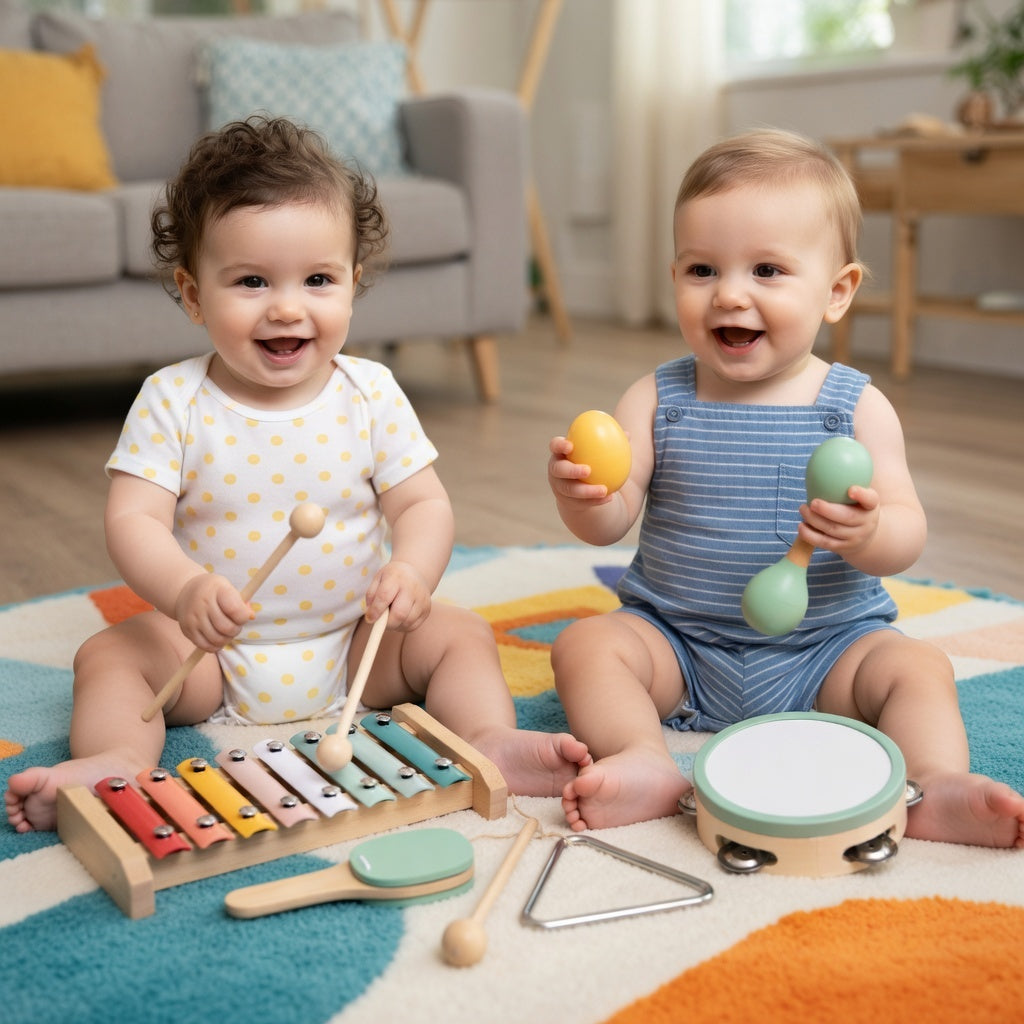 Baby's Delight Musical Set - Wooden Instruments Gift