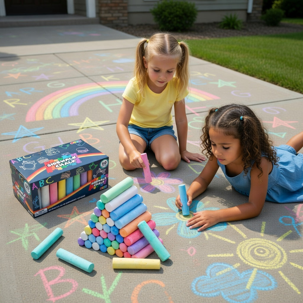 Multi Colored Sidewalk Chalk (60 pc)