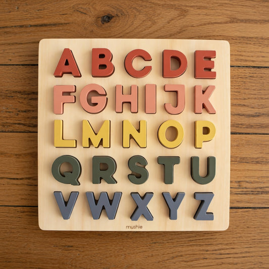 Montessori Wooden Alphabet Puzzle Board