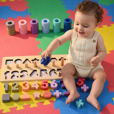 Wooden Number Shape Montessori Learning Board