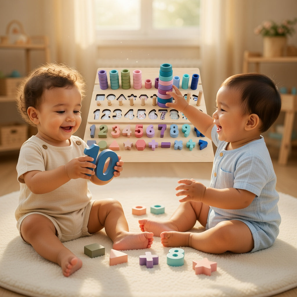 Wooden Number Shape Montessori Learning Board