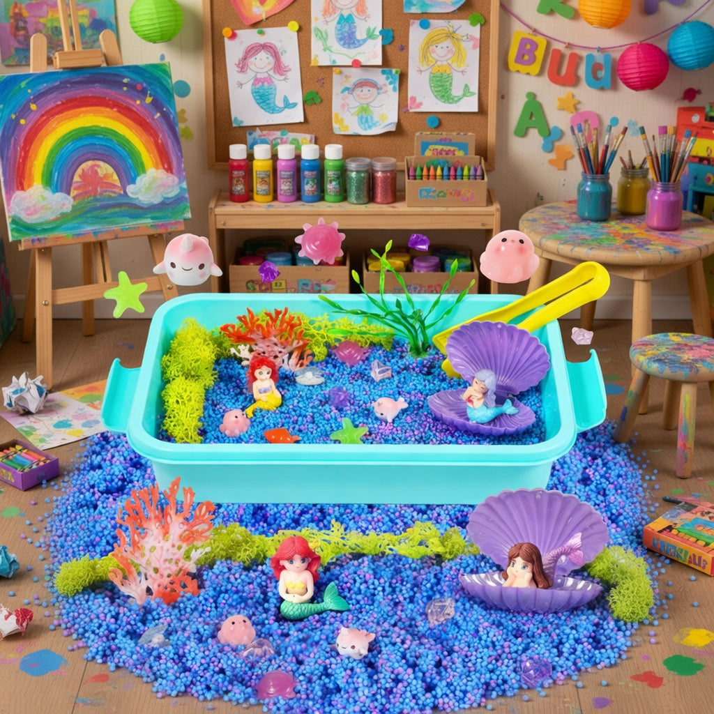 Mermaid Foam Sensory BinOcean Play Kit