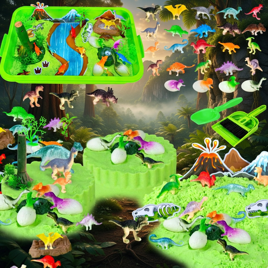 Jurassic Landscape Dinosaur Sensory Bin (47 pcs)
