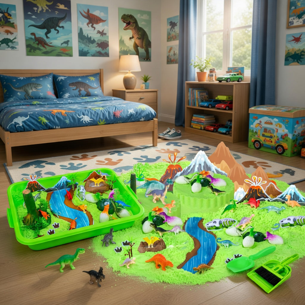 Jurassic Landscape Dinosaur Sensory Bin (47 pcs)