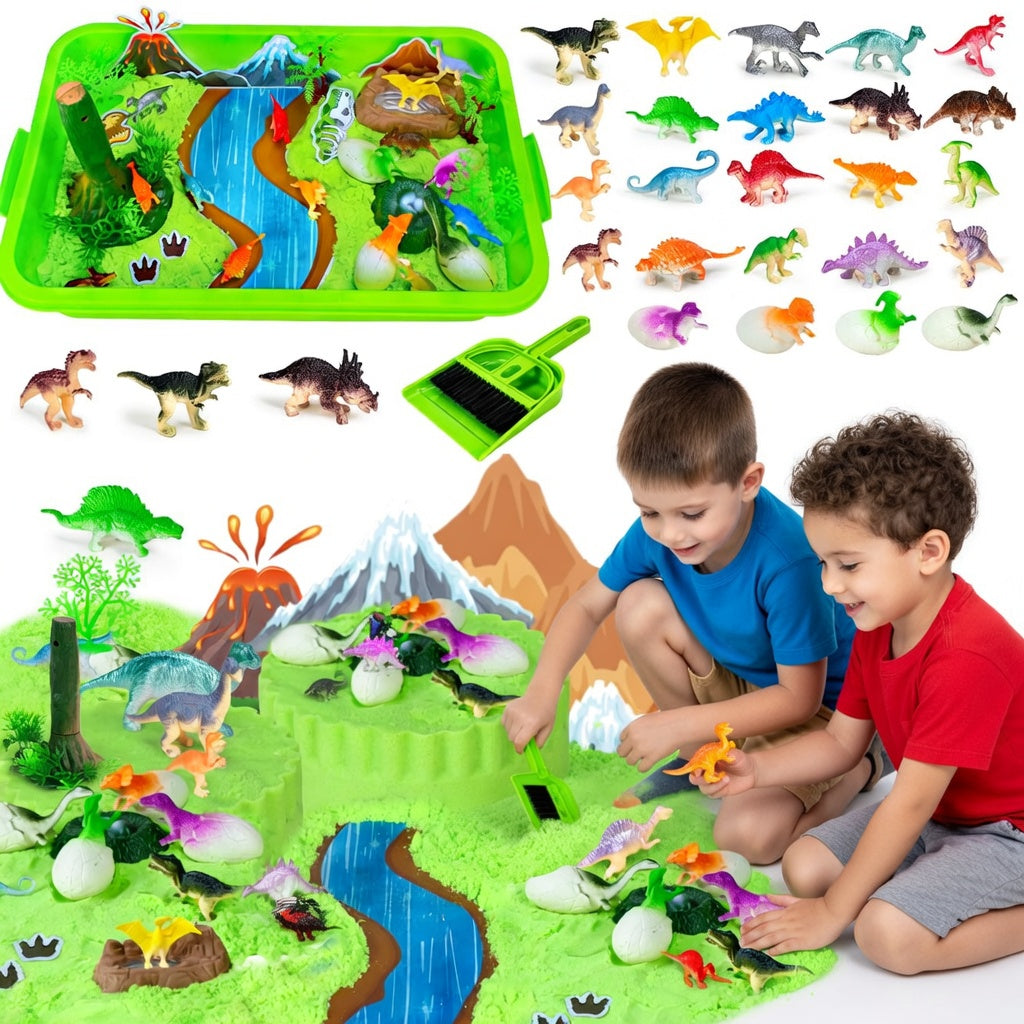 Jurassic Landscape Dinosaur Sensory Bin (47 pcs)