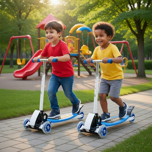 Blue Three Wheel Kick Scooter