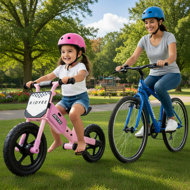 Motocross-inspired Pink Balance Bike for Kids 2-5