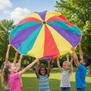 Rainbow Cooperative Play Parachute Tent (12ft)
