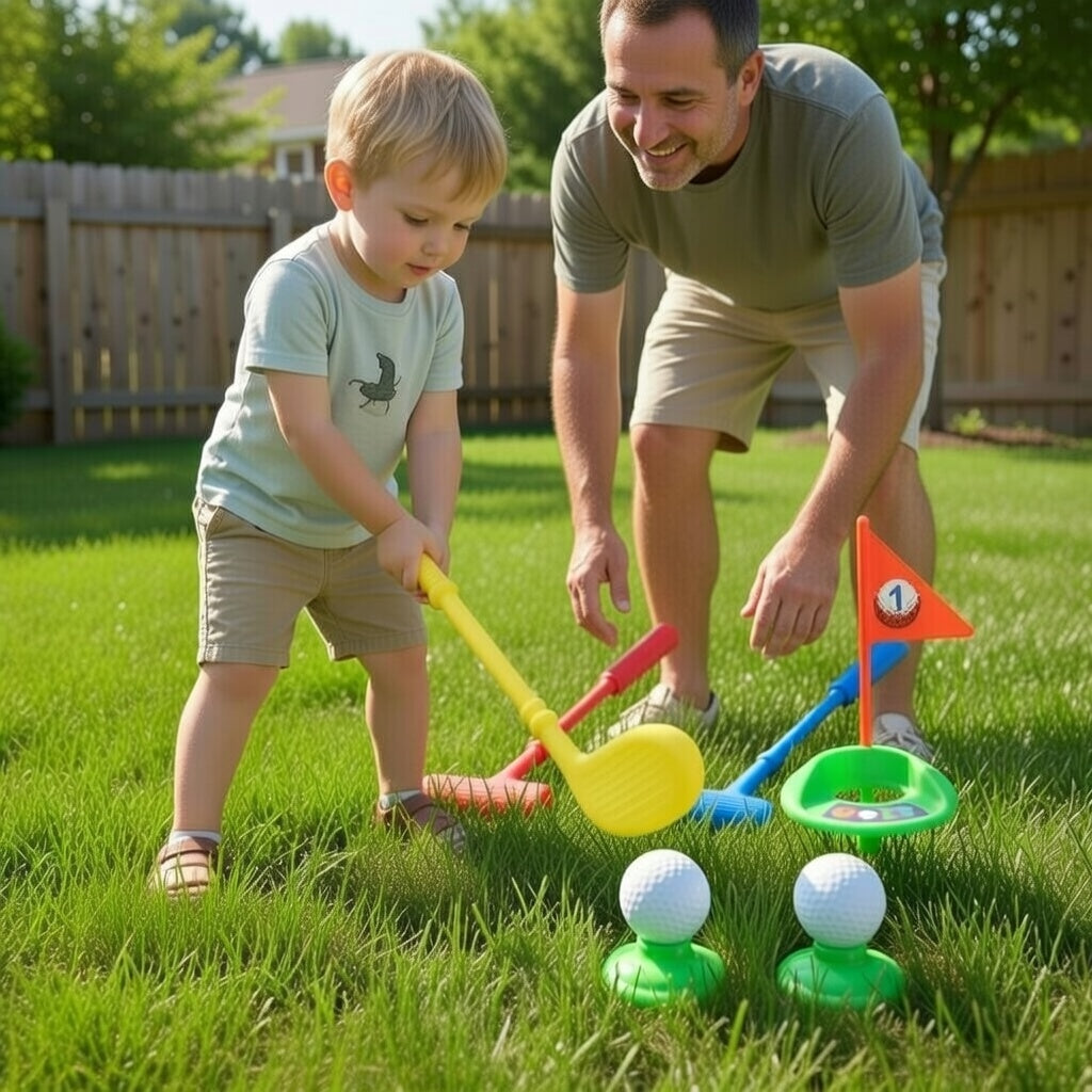 Kids Golf Explorer Set Including Plastic Driver, Iron and Putter