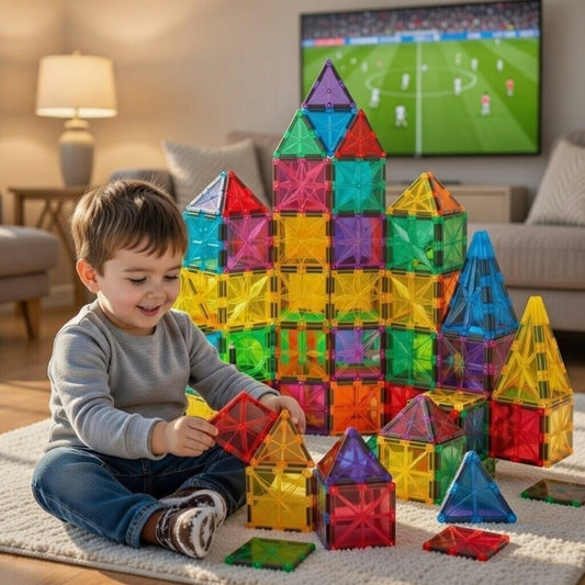 Vibrant Magnetic Tile Set 60PCS