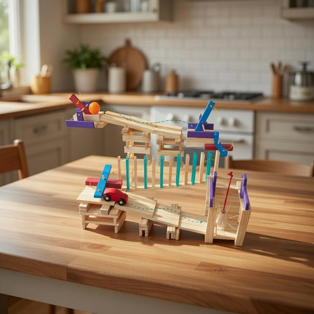 MindWare Contraptions Reactions 178-Piece Wooden Builder Set