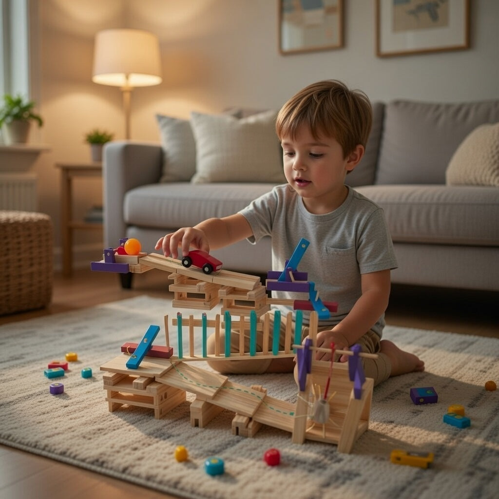 MindWare Contraptions Reactions 178-Piece Wooden Builder Set