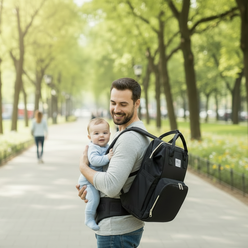 B&V Multi-functional backpack, diaper bag & changing station