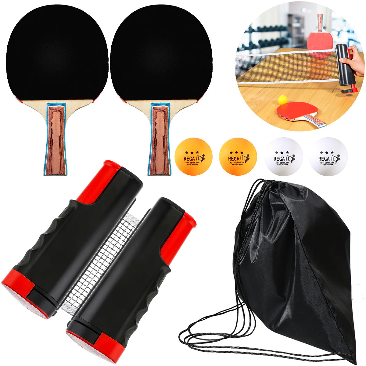 Portable Table Tennis Set